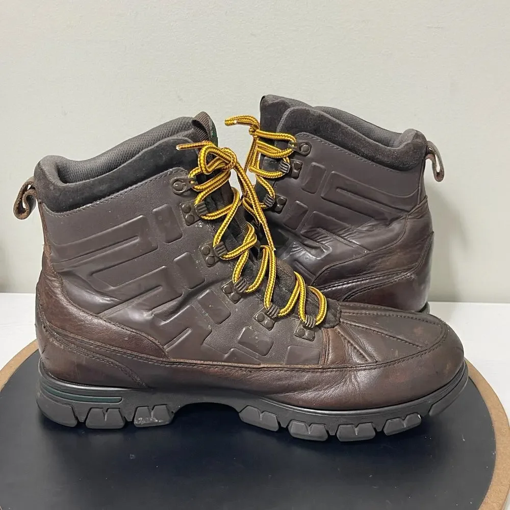 Polo‎ Ralph Lauren Ranger Boots Men Size 11 Rugged Leather Duck Brown Elthon 90s